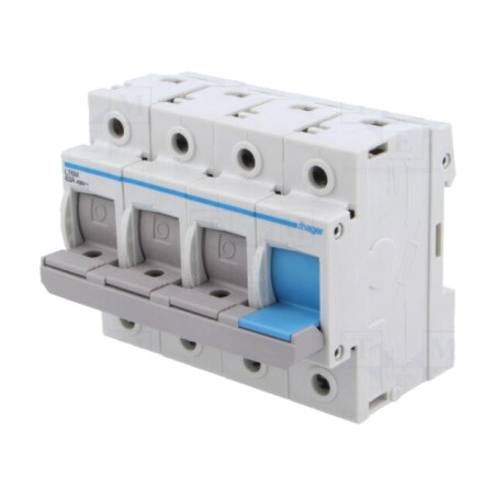 Separator cu fuzibil; D02; pentru şină DIN; 63A; 400V; Poli: 4