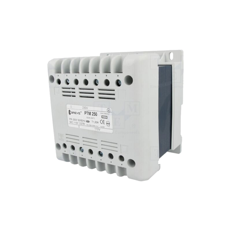 Transformator: alimentare; 250VA; 230VAC; 110V; pentru şină DIN