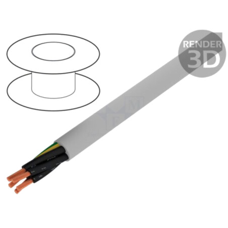 Cablu; Pro-Met; 5G0,5mm2; neecranat; 300V,500V; 100m; Cu; litat