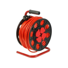 Prelungitor alimentare; 3x2,5mm2; bobinat; Prize: 4; PVC; 40m; 16A