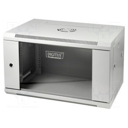 Carcasă: tablou rack; Standard: 19"; 6U; gri; Y: 450mm; X: 600mm