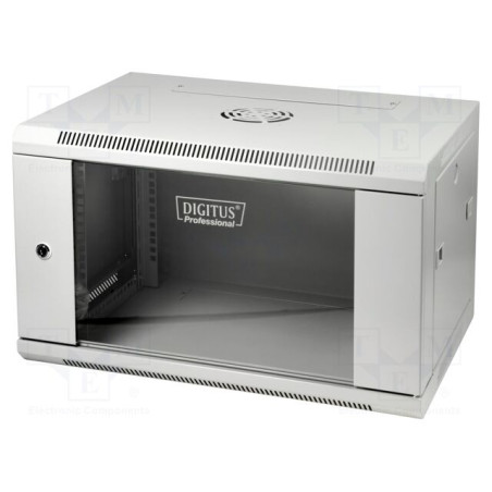 Carcasă: tablou rack; Standard: 19"; 6U; gri; Y: 450mm; X: 600mm
