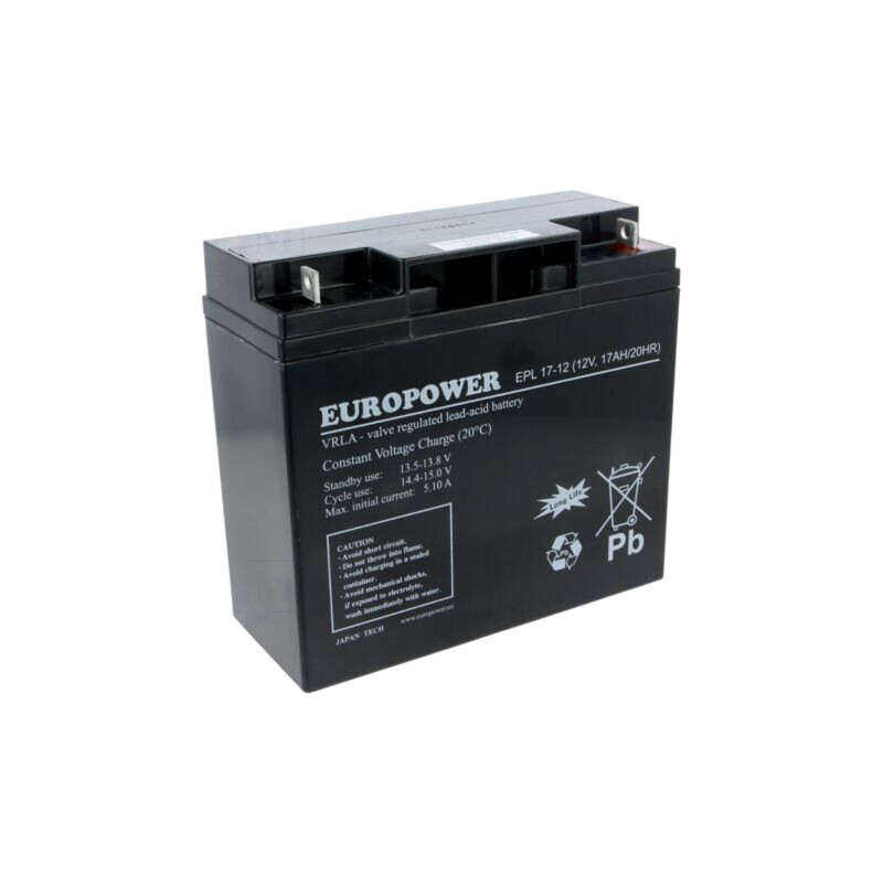 Acumul: plumb-acid; 12V; 17Ah; AGM; nu necesită întreţinere; EPL