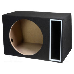Carcasă difuzor; MDF; neagră; ţesătură; 380mm; Frezare: 352mm; 70l
