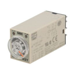 Timer; 1s÷30min; DPDT; 100÷120VAC; H3Y; soclu; -10÷50°C; PIN: 8; IP40