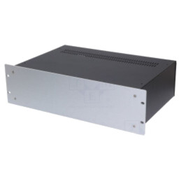 Carcasă: stand de montare; Standard: 19"; 3U; neagră; rack; Y: 307mm