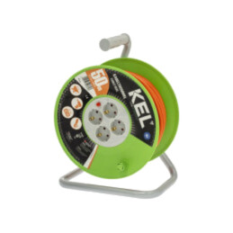 Prelungitor alimentare; 3x1,5mm2; bobinat; Prize: 4; PVC; 50m; 16A