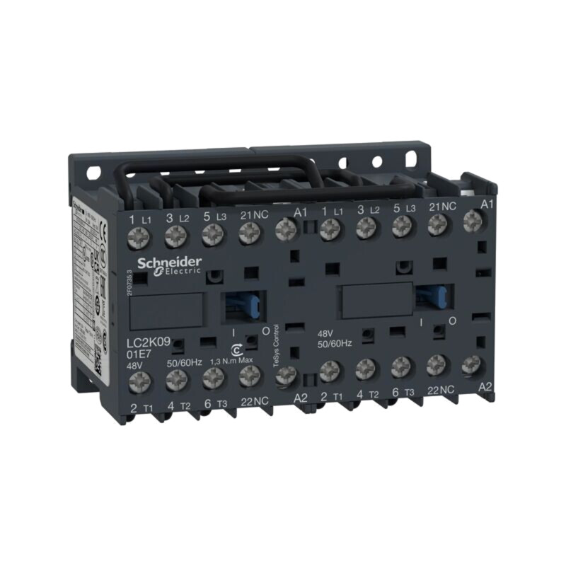 Contactor: reversibil cu 3 poli; NO x3; Contacte auxiliare: NC