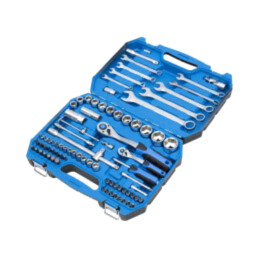 Set chei; 6-puncte,tubulară,combinată; Fixare: 1/2",1/4"; 85buc.