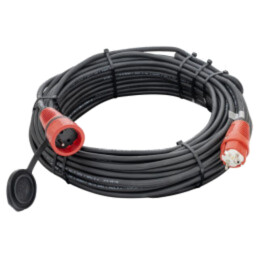 Prelungitor alimentare; 3x1,5mm2; Prize: 1; gumă; negru; 30m; 16A