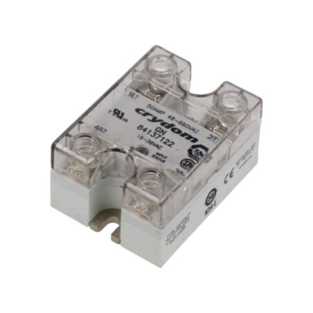 Releu: semiconductor; Ucom: 18÷36VAC; 50A; 48÷660VAC; 1-fazat