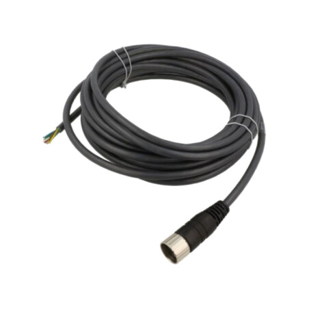 Conector: M23; mufă; PIN: 12; mamă; cabluri; drept; 8A; cu cablu; IP67