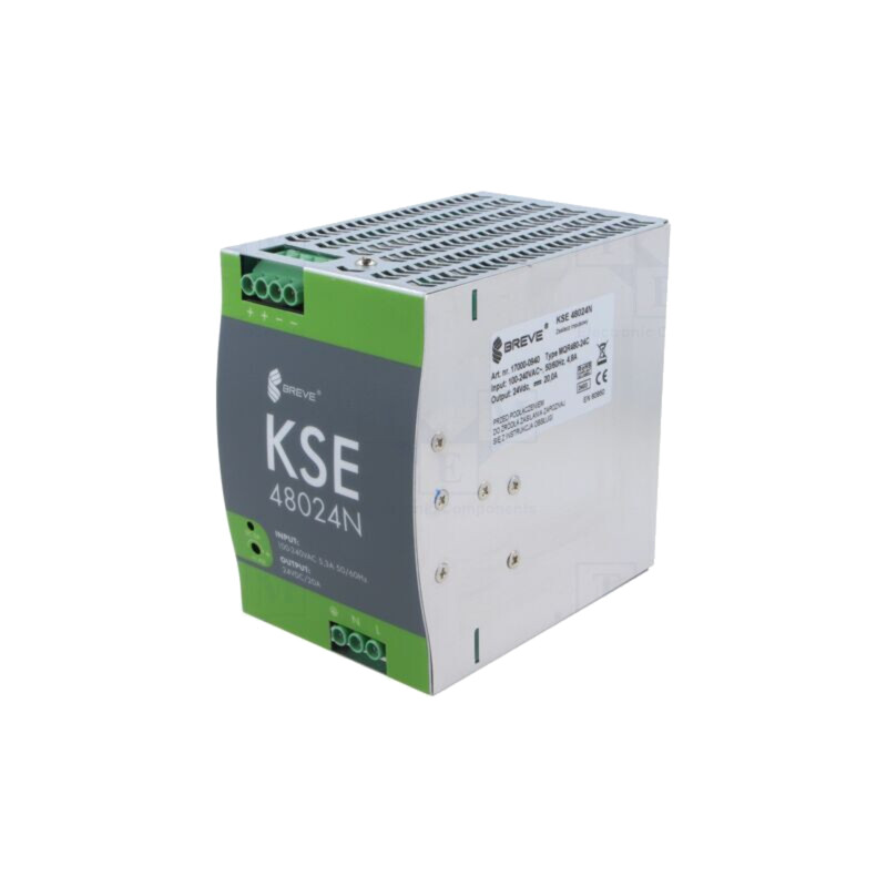 Alimentator: pulsatoriu; pentru şină DIN; 480W; 24VDC; 20A; IP20 Alimentator: pulsatoriu; pentru şină DIN; 480W; 24VDC; 20A; IP20