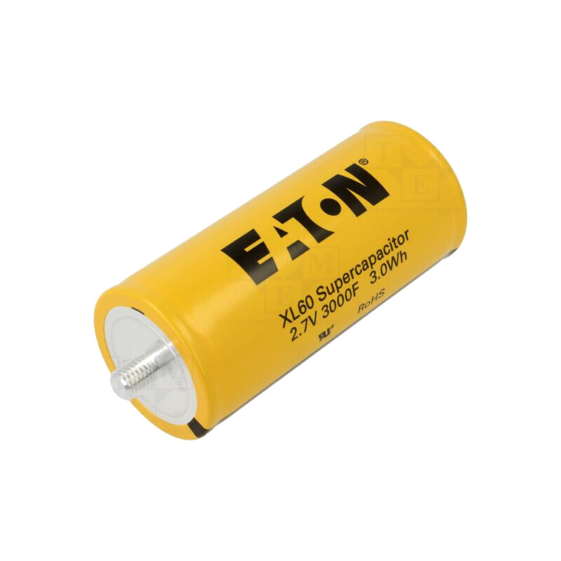 Supercondensator; cu şurub; 3kF; 2,7VDC; 0÷20%; Ø60,7x138mm; 230mΩ