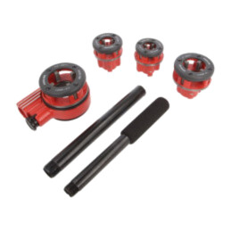 Kit: ratchet pipe threading; Thread: 1 1/4",1",1/2",3/4"