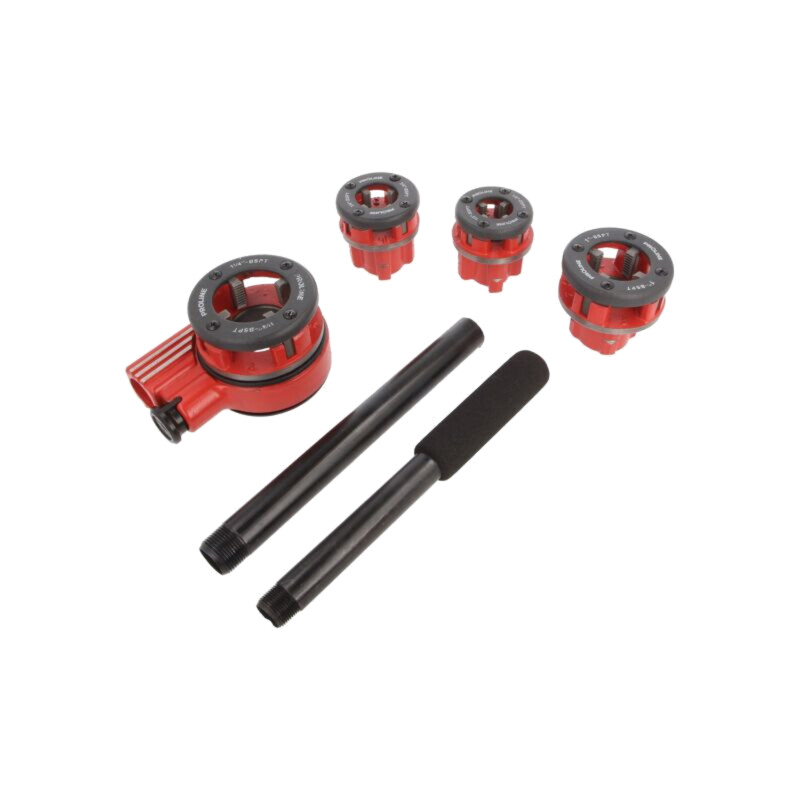 Kit: ratchet pipe threading; Thread: 1 1/4",1",1/2",3/4"