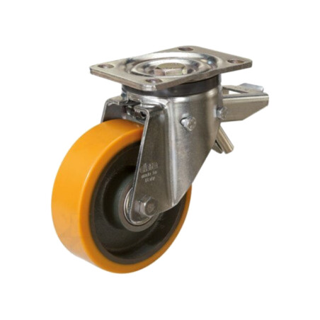Roată de transport; Ø: 125mm; W: 50mm; H: 170mm; 275kg; oţel; RE.F4-H