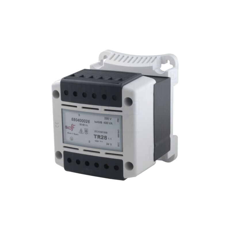 Transformator: alimentare; 400VA; 230VAC; 24V; pentru şină DIN