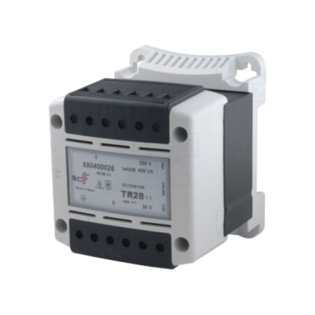 Transformator: alimentare; 400VA; 230VAC; 24V; pentru şină DIN