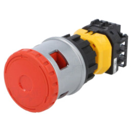 Comutator: de siguranţă; 30mm; Poz.i stab: 2; NC x2 + NO; roşie