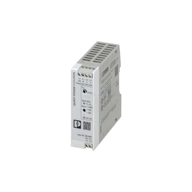 Alimentator: pulsatoriu; pentru şină DIN; 60W; 24VDC; 2,5A; IP20 Alimentator: pulsatoriu; pentru şină DIN; 60W; 24VDC; 2,5A; IP20