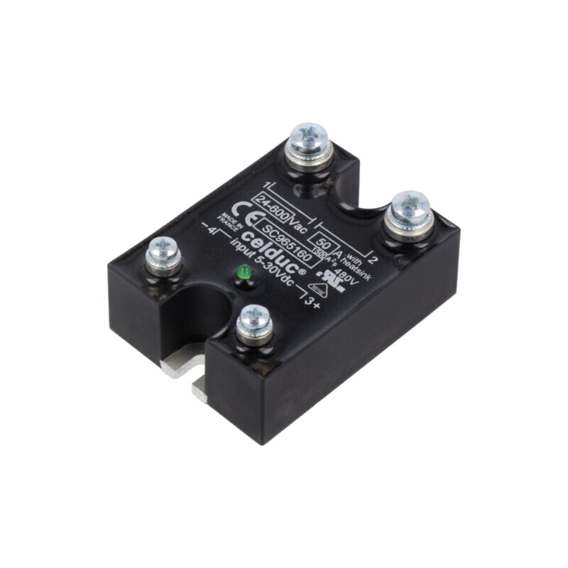 Releu: semiconductor; Ucom: 5÷30VDC; 50A; 24÷520VAC; SC9; 1-fazat