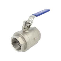 Supapă cu bilă; Oţel rezistent la acizi AISI 316; PTFE; L: 170mm