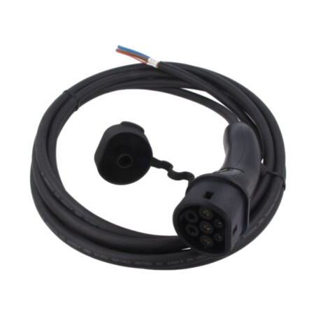 Cablu: eMobility; 1x0,5mm2,3x6mm2; 250V; 3,6kW; IP54; 5m; 20A