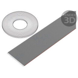 Cablu: cabluri bandă; 1,27mm; litat; Cu; neecranat; PVC; gri; 76m