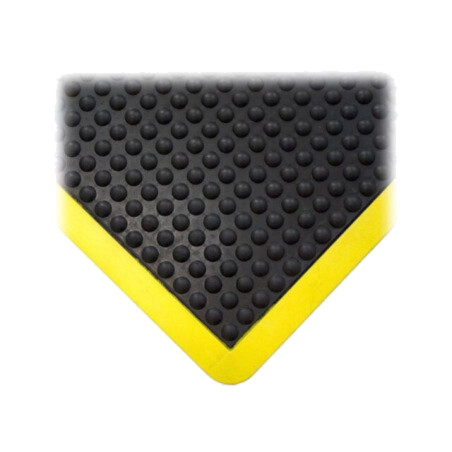 Covor anti-oboseală; Lăţ: 0,6m; Lung: 0,9m; gumă; neagră; Bubblemat