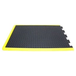 Covor anti-oboseală; Lăţ: 0,6m; Lung: 0,9m; gumă; neagră; Bubblemat