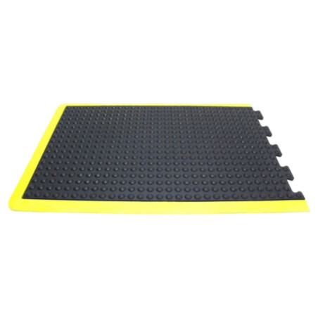 Covor anti-oboseală; Lăţ: 0,6m; Lung: 0,9m; gumă; neagră; Bubblemat