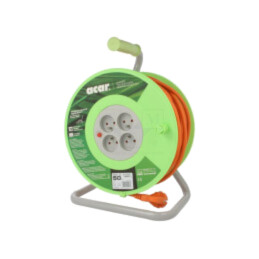 Prelungitor alimentare; 3x1,5mm2; bobinat; Prize: 4; PVC; 50m