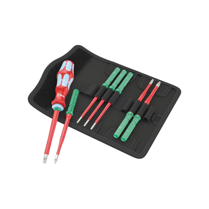 Kit: şurubelniţe; izolată,slim; 1kVAC; Torx®; etui; 8buc. Kit: şurubelniţe; izolată,slim; 1kVAC; Torx®; etui; 8buc.