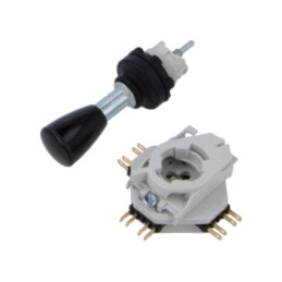 Joystick; Term: conectori 2,8x0,5mm; Ø22,3mm; IP65; pe panou