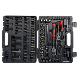 Set chei; 6-puncte,tubulară; Fixare: 1/2",1/4"; 94buc.