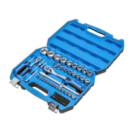 Set chei; 6-puncte,tubulară; Fixare: 1/2",1/4"; 89buc.