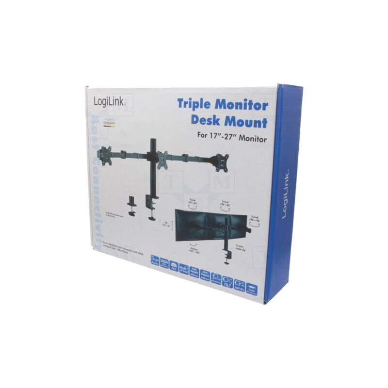 Suport pentru monitor; 7kg; 17÷27"; Lung.braţ: 380mm