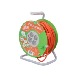 Prelungitor alimentare; 3x1,5mm2; bobinat; Prize: 4; PVC; 40m; 16A