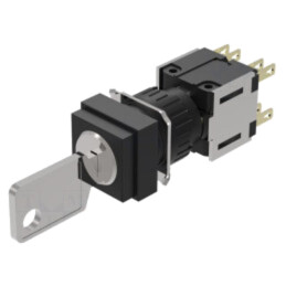 Comutator: rotativ cu cheie; 16mm; Poz.i stab: 3; NC x2 + NO x2