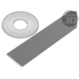 Cablu: cabluri bandă; 1,27mm; litat; Cu; neecranat; PVC; gri; 76m