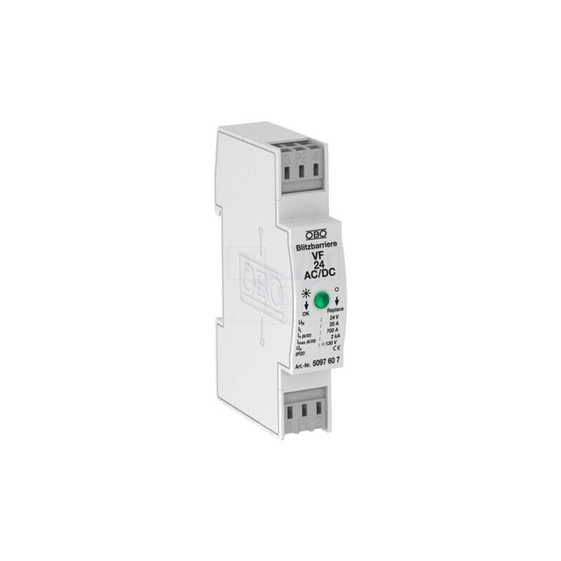 Limitator de supratensiuni; Tip 3; Poli: 2; 0,7kA; 34VAC; -40÷80°C