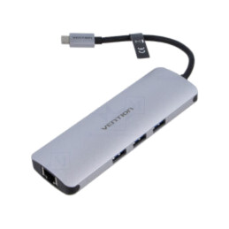 Hub USB; USB 3.0; gri; Număr porturi: 9; Standard: Power Delivery