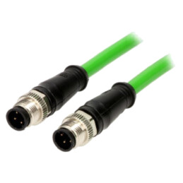 Cablu: pentru senzori/automatizări; PIN: 4; M12-M12; 2m; mufă; mufă