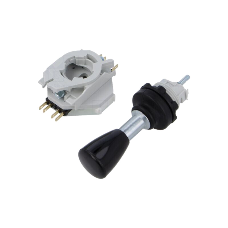 Joystick; Term: conectori 2,8x0,5mm; Pini: NC x2 + NO x2; Ø22,3mm
