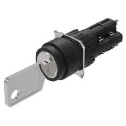Comutator: rotativ cu cheie; 16mm; Poz.i stab: 2; NC x2 + NO x2