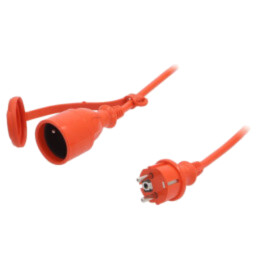 Prelungitor alimentare; 3x1,5mm2; Prize: 1; PVC; portocalie; 40m