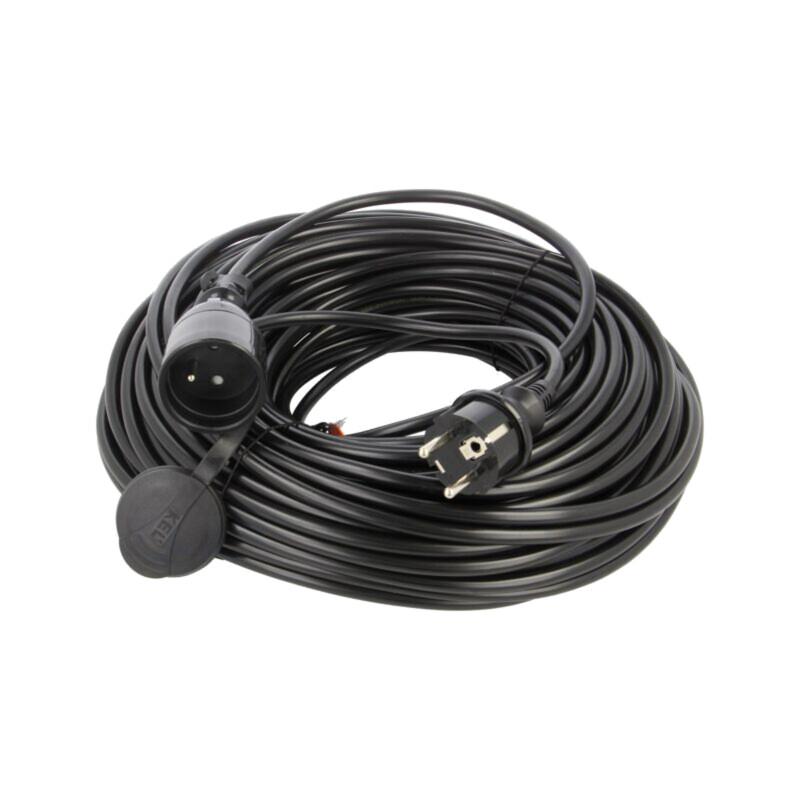 Prelungitor alimentare; 3x1,5mm2; Prize: 1; PVC; negru; 40m; 16A