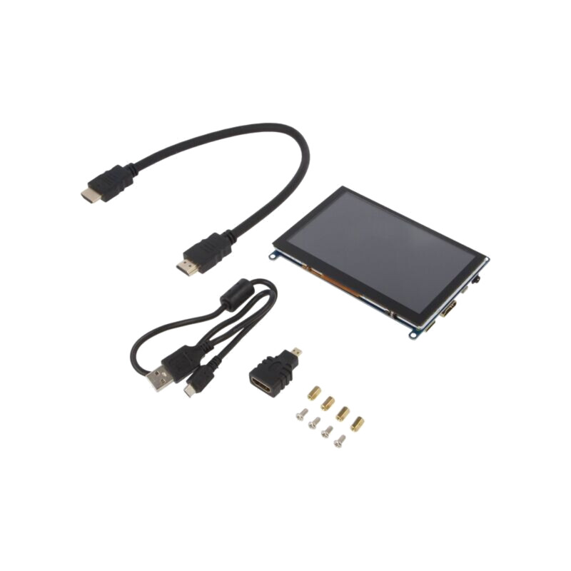 Afişaj: TFT; 5"; 800x480; 121x89,48mm; RGB; Interfaţă: HDMI,VGA