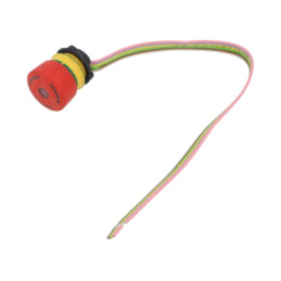 Comutator: de siguranţă; 22mm; Poz.i stab: 2; NC x2; roşie; LED